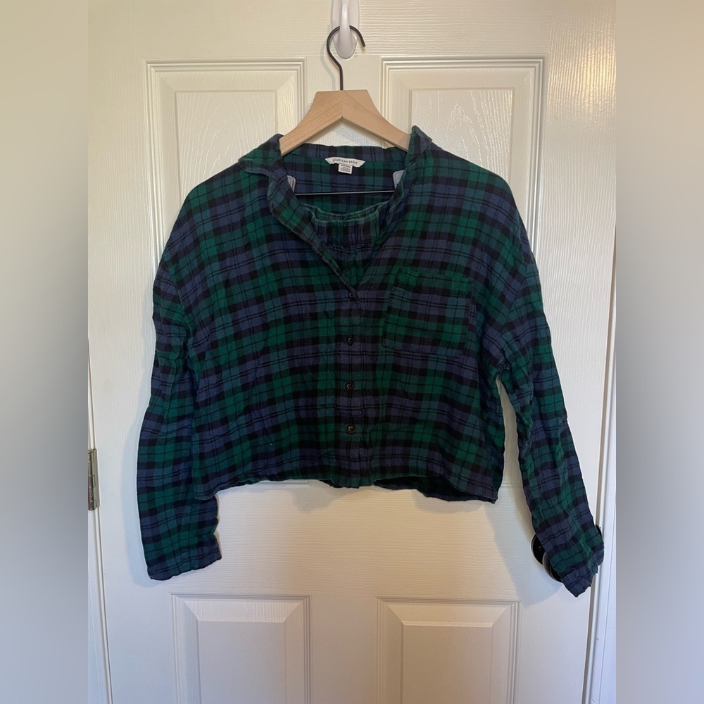 American Eagle Plaid Pajamas Short Set - Picture 1 of 5